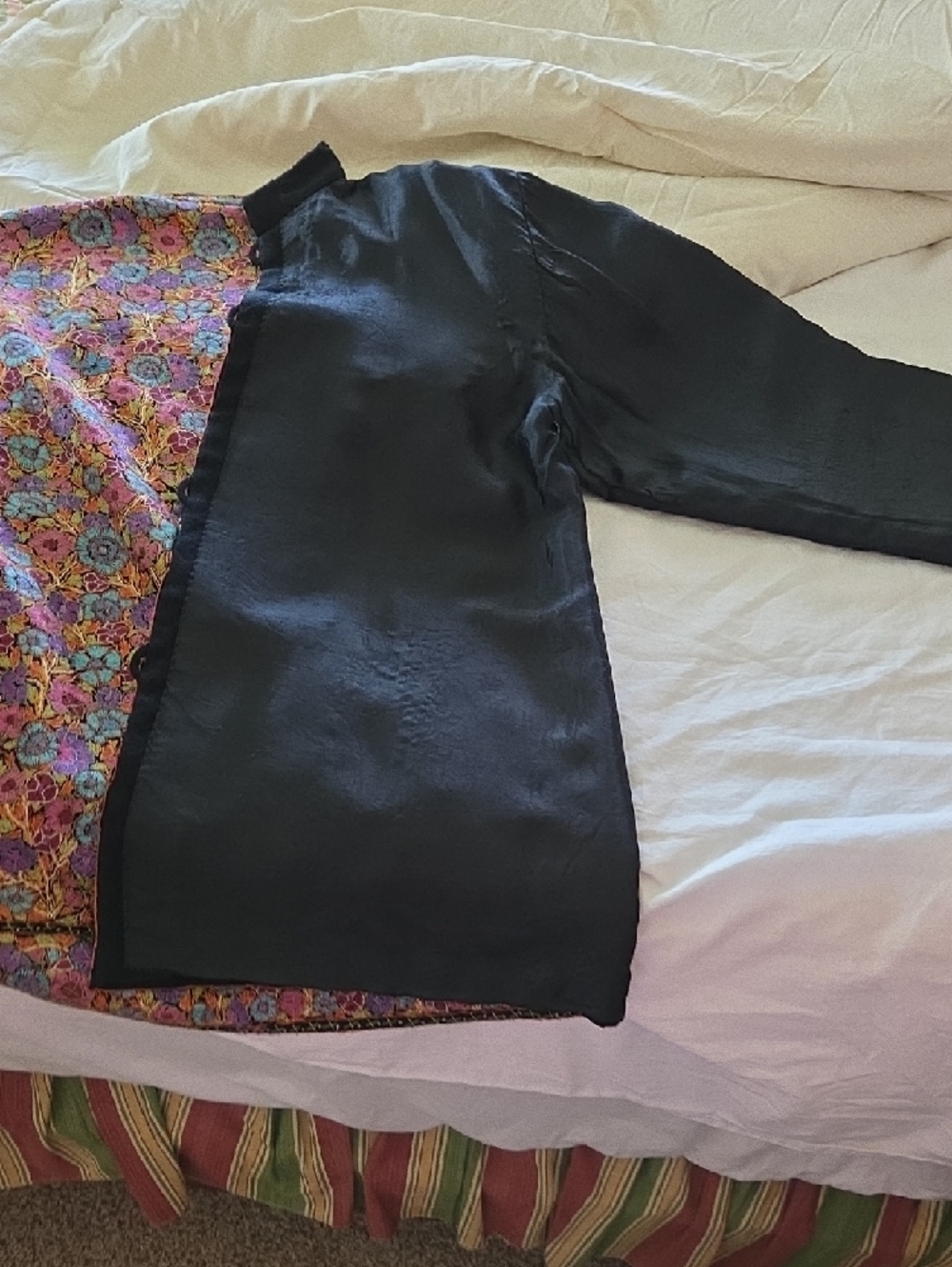 Colorful Embroidered Button Jacket Detail - Picture 8 of 8